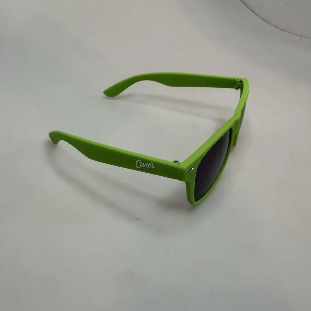 Raising Canes 80s Retro Classic Sunglasses Lime Green Matte UV400 NEW